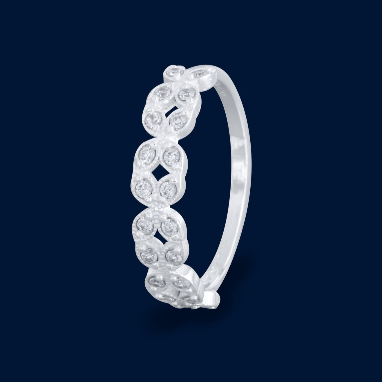 #AD275 - Anillo Con Piedra Zirconia Plata - F2.2