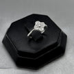 #AD293 - Anillo Trébol Tipo Van Cleef Piedra Zirconia Plata - ZC2.2