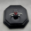 #AD357 - Anillo Corazón Central Piedra Zirconia Plata - PU1.8