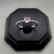 #AD357 - Anillo Corazón Central Piedra Zirconia Plata - PU1.8