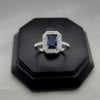 #AD358 - Anillo Solitario Piedra Zirconia Cuadrada Central Plata - B10/2.0