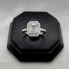 #AD358 - Anillo Solitario Piedra Zirconia Cuadrada Central Plata - B10/2.0