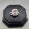 #AD358 - Anillo Solitario Piedra Zirconia Cuadrada Central Plata - B10/2.0