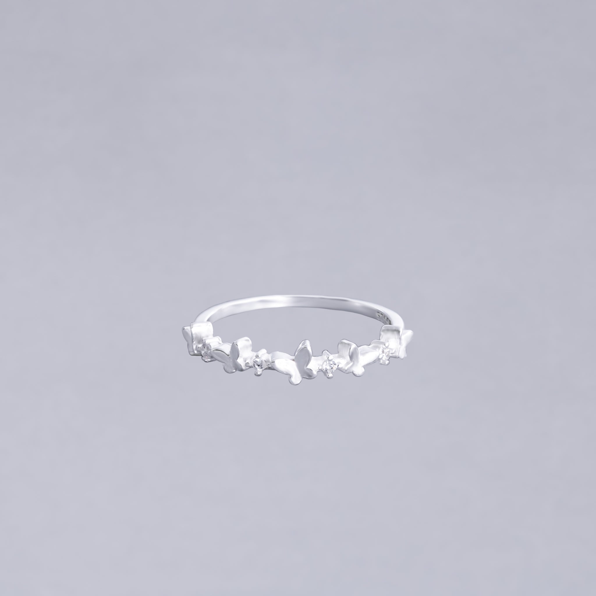 #AD387 - Anillo De Mariposa De Plata - IC1.4