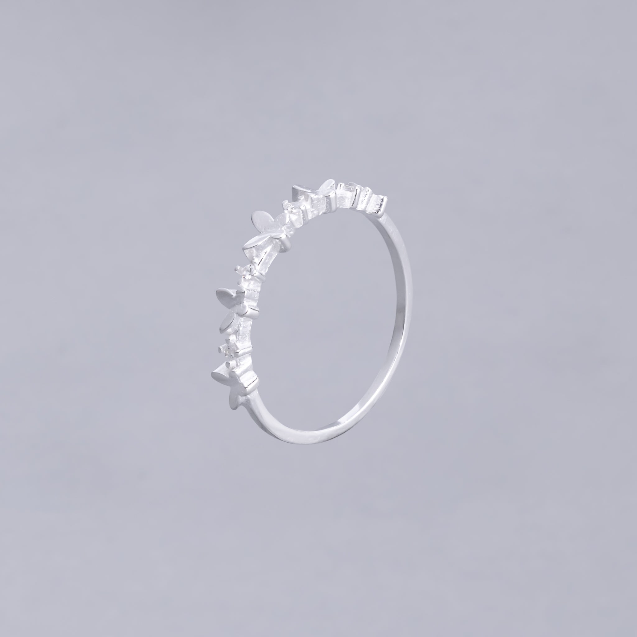 #AD387 - Anillo De Mariposa De Plata - IC1.4