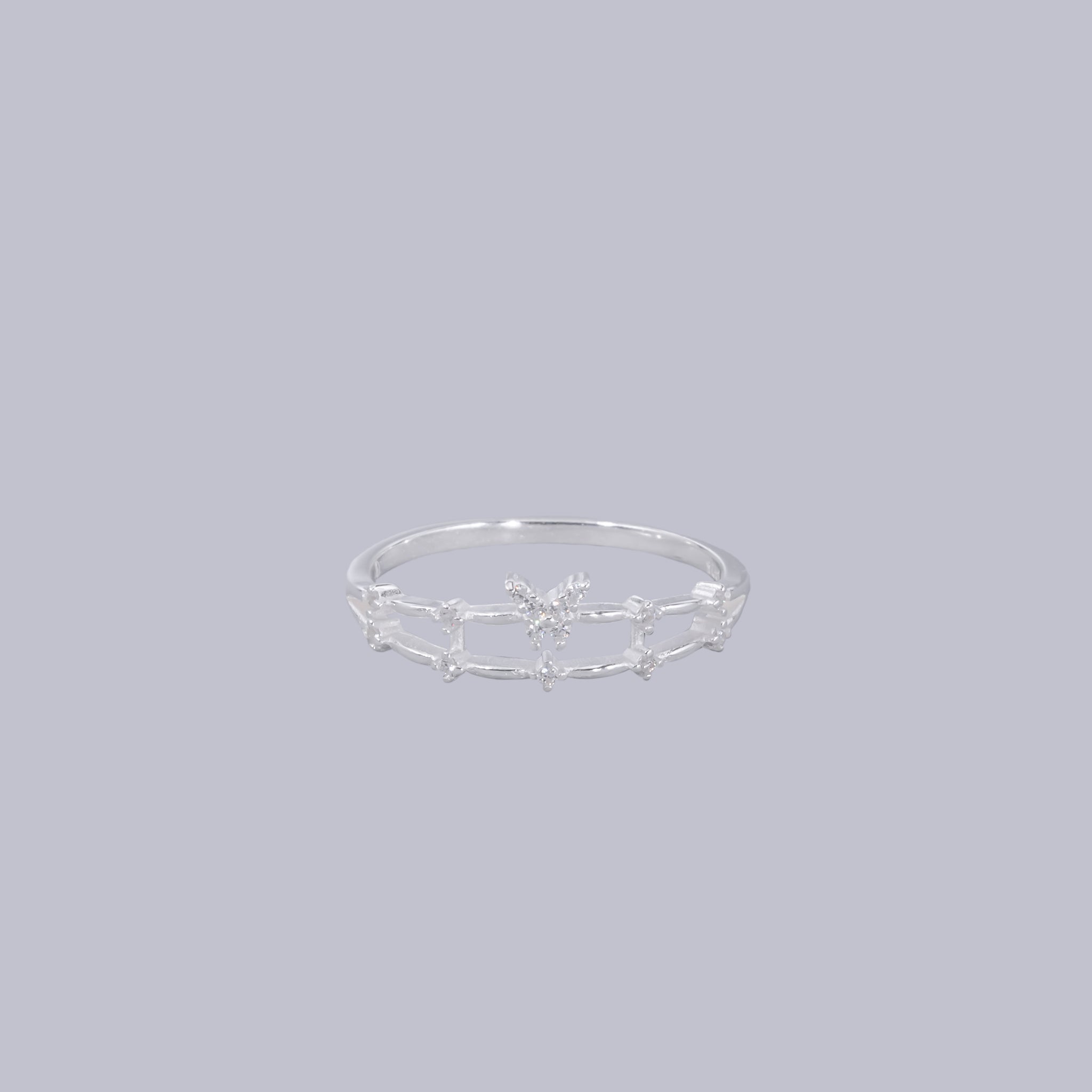 #AD400 - Anillo De Mariposa De Plata - IC1.4