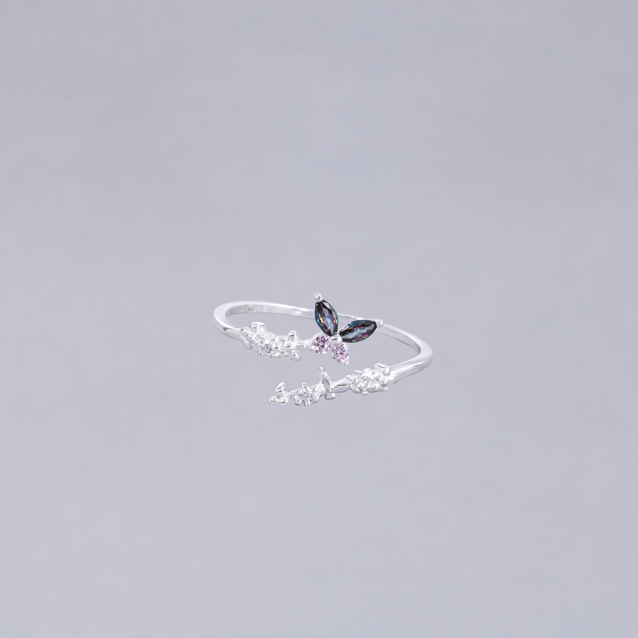#AD413 - Anillo Mariposa De Plata - IC1.2