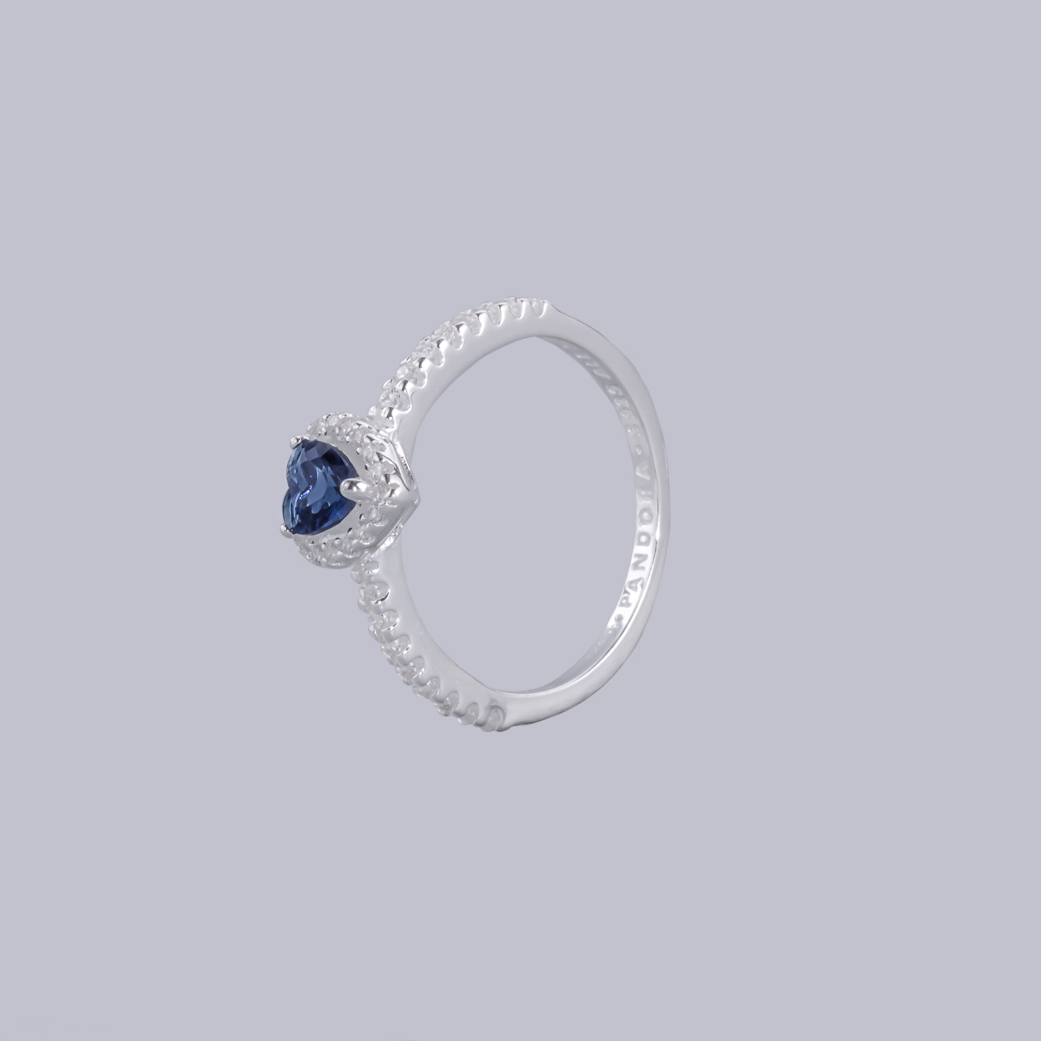 #AD418 - Anillo Solitario Corazón Piedra Zirconia Plata - B12/2.6