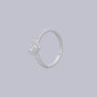 #AD418 - Anillo Solitario Corazón Piedra Zirconia Plata - B12/2.6