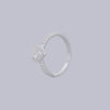 #AD418 - Anillo Solitario Corazón Piedra Zirconia Plata - B12/2.6