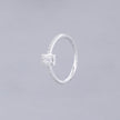 #AD421 - Anillo Solitario Rectangular De Plata - IC2.4