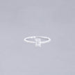 #AD421 - Anillo Solitario Rectangular De Plata - IC2.4