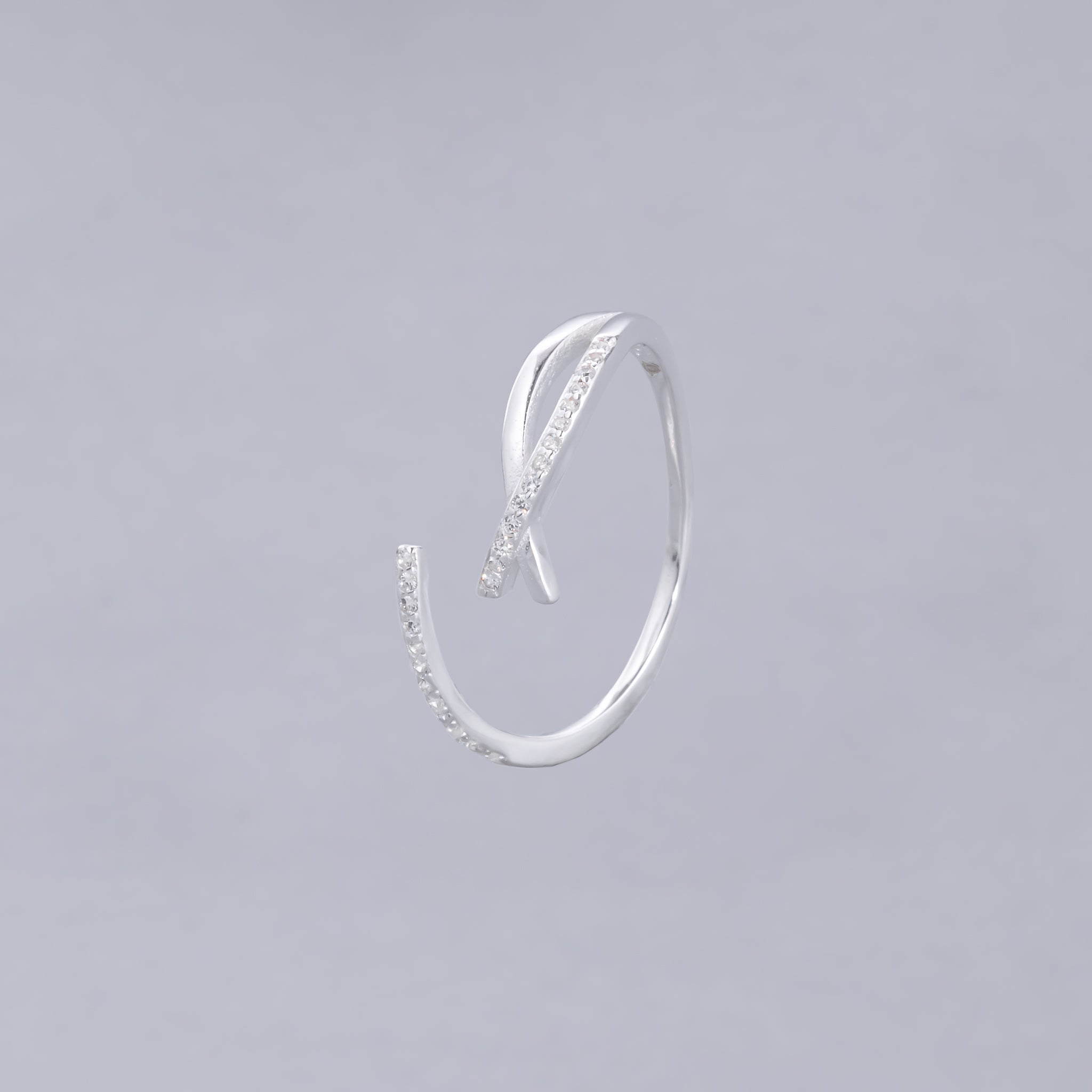 #AD422 - Anillo Ajustable De Plata - IC1.8