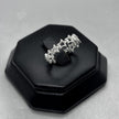 #AD444 - Anillo Churumbela Estrellas Piedra Zirconia Plata - B16/1.9