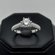 #AD445 - Anillo Solitario Piedra Zirconia Plata - A13/2.6