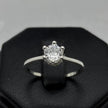 #AD451 - Anillo Solitario Flor Piedra Zirconia Plata - A13/2.0