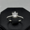 #AD451 - Anillo Solitario Flor Piedra Zirconia Plata - A13/2.0