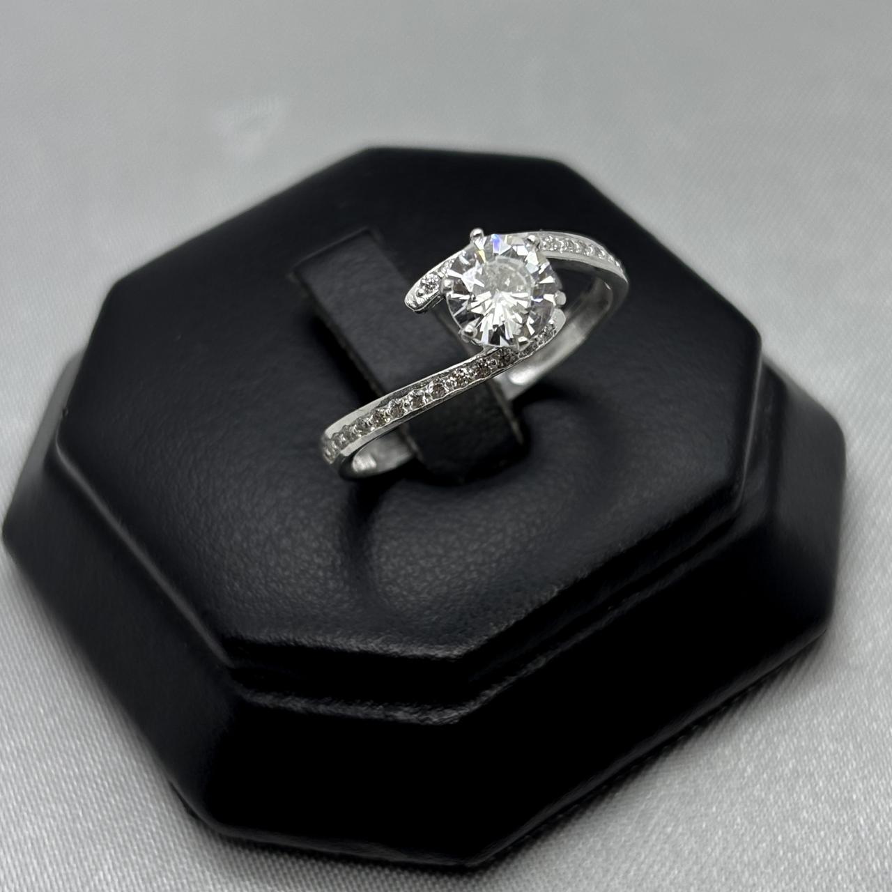 #AD452 - Anillo Solitario Piedra Zirconia Plata - A13/2.3