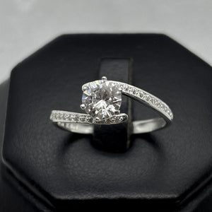 #AD452 - Anillo Solitario Piedra Zirconia Plata - A13/2.3