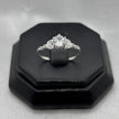 #AD457 - Anillo Solitario De Dama Con Bellas Zirconias Plata - B09/1.5