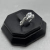 #AD459 - Anillo Solitario De Dama Hermoso Diseño Con Zirconia Plata - B09/2.4