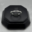 #AD461 - Anillo Media Churumbela Con Zirconia Plata - B09/1.1
