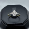 #ADX10101 - Anillo Trébol Tipo Van Cleef Con Diamante Natural Oro 10K - MX275