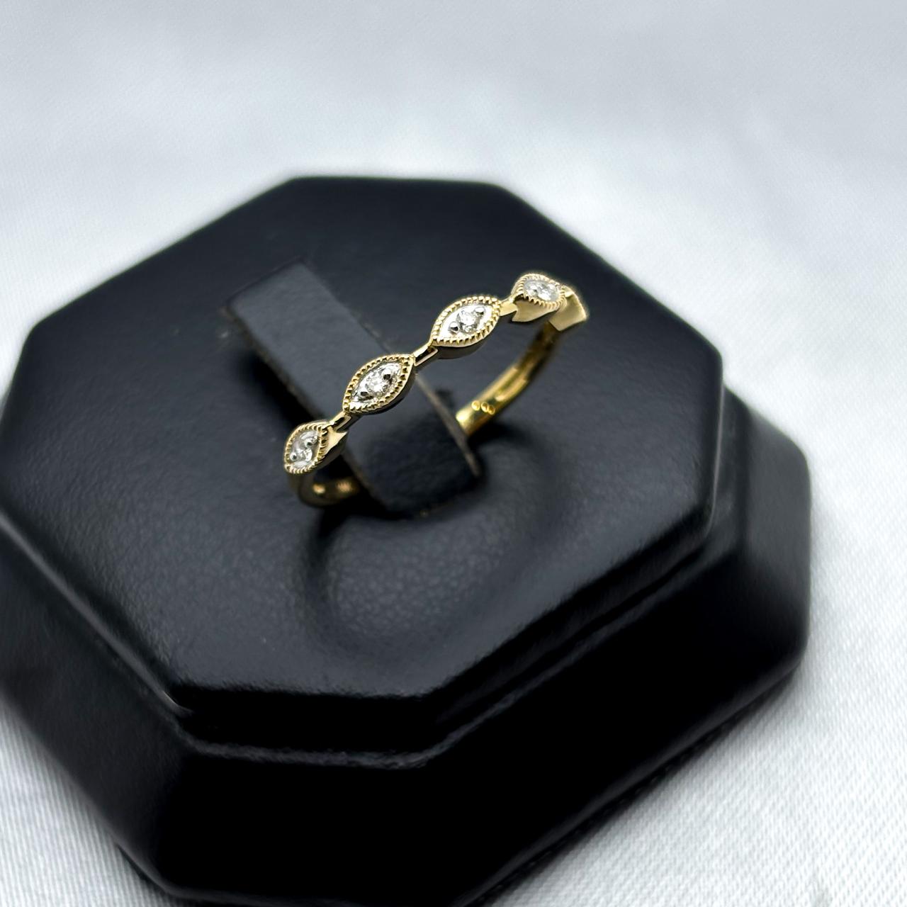 #ADX10102 - Anillo Con Diamante Natural Oro 10K - LX360
