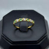 #ADX10104 - Anillo Media Churumbela Con Diamante Natural Y Esmeraldas Oro 10K - LX275
