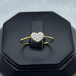 #ADX10106 - Anillo Corazón Con Diamante Natural Oro 10K - LX255