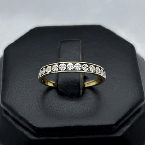 #ADX10107 - Anillo Media Churumbela Con Diamantes Natural Oro 10K - LX255