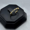 #ADX10108 - Anillo Media Churumbela Corazones Con Diamante Natural Oro 10K - LX255