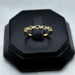 #ADX10108 - Anillo Media Churumbela Corazones Con Diamante Natural Oro 10K - LX255
