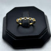 #ADX10108 - Anillo Media Churumbela Corazones Con Diamante Natural Oro 10K - LX255