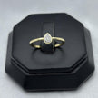 #ADX10109 - Anillo Con Diamante Natural En Gota/Pera Oro 10K - LX255