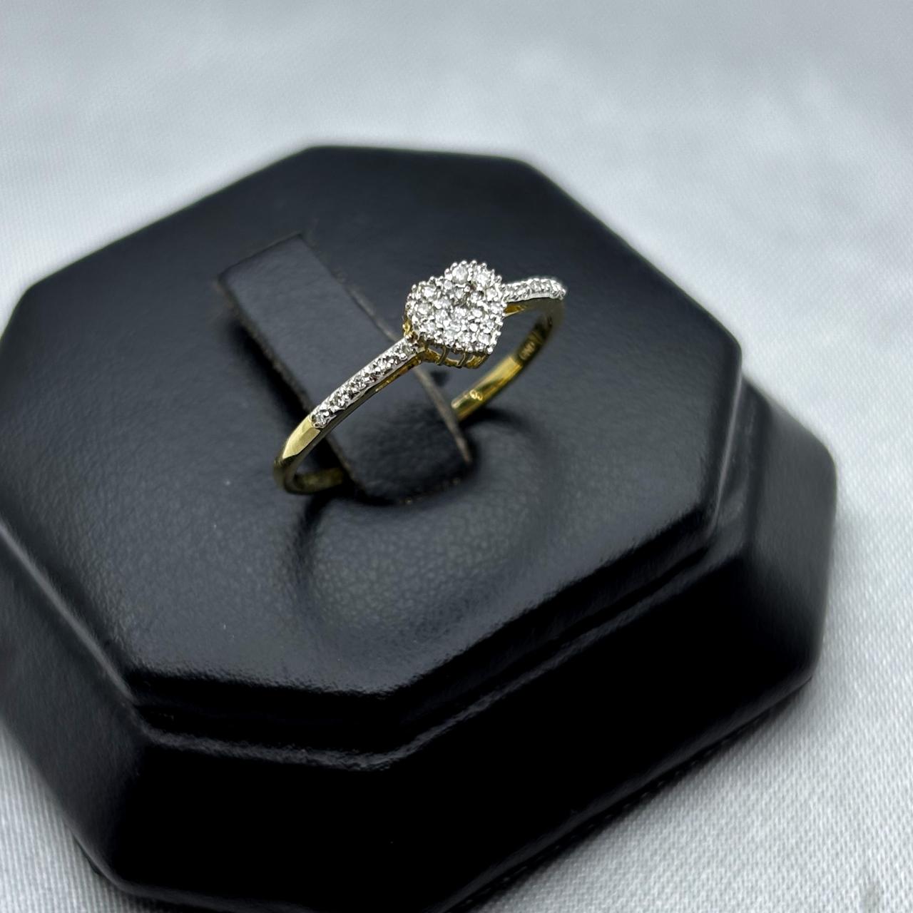 #ADX10111 - Anillo Corazón Con Diamante Natural Oro 10K - MX235