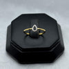 #ADX14106 - Anillo En Gota/Pera Con Diamante Natural Oro 14K - SX235
