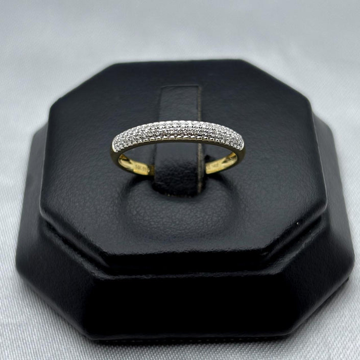 #ADX14110 - Anillo Media Churumbela Con Diamante Natural Oro 14K - SX380