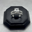 #AL110 - Alianza Doble Piedra Zirconia Cuadrada Y Media Churumbela Plata - PU4.8