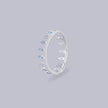 #AL136 - Alianza Doble En Forma De Corona De Plata - PU3.8
