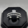 #AL142 - Alianza Doble Zirconia Central Circular Y Media Churumbela Plata - PU3.4