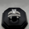 #AL150 - Alianza Doble Zirconia Central Circular Y Media Churumbela Plata - PU5.2