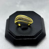 #AOL147 - Anillo Ajustable Con Zirconia Oro Laminado 18K