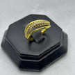 #AOL147 - Anillo Ajustable Con Zirconia Oro Laminado 18K