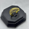 #AOL147 - Anillo Ajustable Con Zirconia Oro Laminado 18K