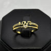 #AOL152 - Anillo Ajustable Love Corazón Piedra Zirconia Oro Laminado 18K