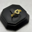 #AOL153 - Anillo Ajustable Corazón Con Infinito Piedra Zirconia Oro Laminado 18K