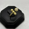 #AOL154 - Anillo Ajustable Esferas Con Piedra Zirconia Oro Laminado 18K
