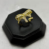 #AOL155 - Anillo Ajustable Moño Piedra Zirconia Oro Laminado 18K