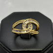 #AOL157 - Anillo Ajustable Con Piedra De Zirconia Oro Laminado 18K